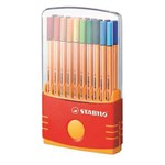 STABILO 88 POINT FINELINER PEN 04MM COLOUR PARADE PACK 20