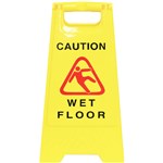 CLEANLINK SAFETY AFRAME SIGN WET FLOOR 430 X 280 X 620MM YELLOW