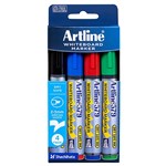 ARTLINE 579 WHITEBOARD MARKER CHISEL 5MM ASSORTED WALLET 4