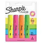 SHARPIE FLUO XL HIGHLIGHTER CHISEL ASSORTED PACK 4