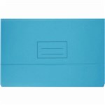 BANTEX DOCUMENT WALLET 230GSM FOOLSCAP LIGHT BLUE