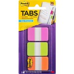 POSTIT 686RYBT DURABLE FILING TABS SOLID 38MM REDBLUEYELLOW PACK 36