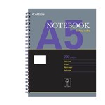 COLLINS ESSENTIAL NOTEBOOK A5 200PAGES GREY