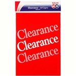 QUIKSTIK SIGN CLEARANCE A4 REDWHITE PACK 10