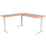 CONSET 50143 ELECTRIC HEIGHT ADJUSTABLE LSHAPED DESK 1800 X 800MM  1800 X 600MM BEECHWHITE