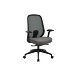 BURO FORCE OFFICE CHAIR WITH ARMS BLACK FRAMEGREY SEAT