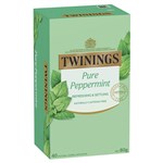 TWININGS PURE PEPPERMINT TEA BAGS PACK 40