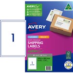 AVERY PREMIUM SHIPPING LABELS WITH AVERYECO 1UP WHITE 20 SHEETS