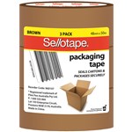 SELLOTAPE PACKAGING TAPE POLYPROPYLENE 48MM X 50M BROWN PACK OF 3