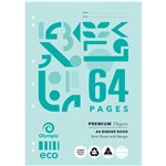 OLYMPIC B864P ECO BINDER BOOK 8MM RULED 70GSM 64 PAGE A4