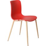 DAL ACTI CHAIR 4LEG WOODGRAIN POWDERCOAT POLYPROP SHELL