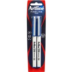 ARTLINE 210 FINELINER PEN 06MM BLUE PACK 2