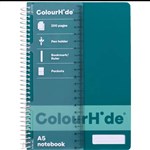 COLOURHIDE NOTEBOOK 200 PAGES A5 TEAL GREEN