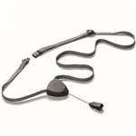 DURABLE TEXTILE LANYARD FLEX BADGE BLACK