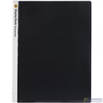MARBIG DISPLAY BOOK NONREFILABLE INSERT COVER 20 POCKET A4 CLEARBLACK