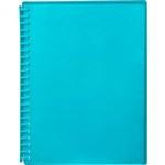 MARBIG CLEARVIEW DISPLAY BOOK REFILLABLE INSERT 20 POCKET A4 BLUE