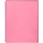 MARBIG CLEARVIEW DISPLAY BOOK REFILLABLE INSERT 20 POCKET A4 PINK