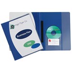 MARBIG PREMIER INSERT COVER FLAT FILE A4 BLUE