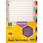 MARBIG INDEX DIVIDER REINFORCED MANILLA AZ TAB A4 FLUORO ASSORTED