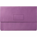 MARBIG SLIMPICK DOCUMENT WALLET FOOLSCAP BRIGHTS PURPLE PACK 10