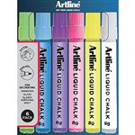 ARTLINE LIQUID CHALK DRY WIPE ASSORTED PACK 6