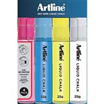 ARTLINE JUMBO LIQUID CHALK DRY WIPE ASSORTED PACK 4