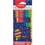 MAPED 862204 PIXEL PARTY PENCIL COLOUR PACK 12