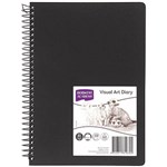 DERWENT ACADEMY VISUAL ART DIARY PORTRAIT 120 PAGE A5 BLACK