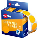 AVERY 937301 ROUND LABEL DISPENSER 24MM FLUORO ORANGE BOX 350