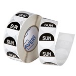 AVERY 937335 REMOVABLE DAY LABEL SUNDAY 24MM BLACKWHITE BOX 1000