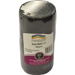 RAINBOW CORRUGATED SCALLOPED BORDER ROLL 60MM X 15M BLACK