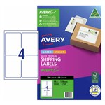 AVERY 936087 J8169 SHIPPING LABELS INKJET 4UP WHITE PACK 50