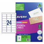 AVERY 959029 L7159 QUICK PEEL ADDRESS LABEL WITH SURE FEED LASER 24UP WHITE PACK 100