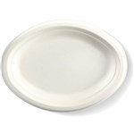 BIOPAK BIOCANE OVAL PLATE 260 X 190MM WHITE PACK 125