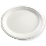 BIOPAK BIOCANE OVAL PLATE 320 X 250MM WHITE PACK 125