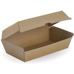 BIOPAK BIOBOARD SNACK BOX LARGE BROWN PACK 50