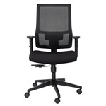 BURO MANTRA CHAIR MESH BACK WITH ARMS 645 X 585 X 1165MM BLACK