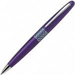 PILOT MR3 BALLPOINT PEN MEDIUM BLACK INK ELLIPSE VIOLET BARREL