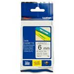 BROTHER TZE211 LAMINATED LABELLING TAPE 6MM BLACK ON WHITE
