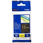 BROTHER TZE334 LAMINATED LABELLING TAPE 12MM GOLD ON BLACK