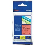 BROTHER TZE431 LAMINATED LABELLING TAPE 12MM BLACK ON RED