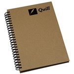 QUILL SPIRAL BOUND HARDCOVER NOTEBOOK A5 160 PAGE NATURAL