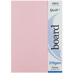 QUILL COLOURBOARD 210GSM A4 PASTEL ASSORTED PACK 100