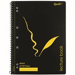 QUILL LECTURE BOOK 70GSM PP 250 PAGE A4 BLACK