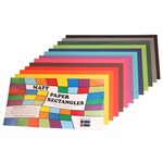 BRENEX MATT RECTANGLE PAPER SHAPES SINGLE SIDE 250 X 125MM ASSORTED PACK 360