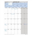 DEBDEN WALL CALENDAR CE0013 MONTH TO VIEW 300 X 432MM