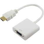 COMSOL ADAPTER HDMI MALE TO VGA FEMALE  35MM AUDIO WHITE