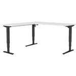 CONSET 50143 ELECTRIC HEIGHT ADJUSTABLE LSHAPED DESK 1800 X 800MM  1800 X 600MM WHITEBLACK