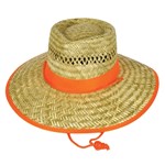 ELLIOTS STRAW HAT ORANGE BAND LARGE