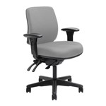 DAL ERGOSELECT SPARK ERGONOMIC CHAIR MEDIUM BACK 3 LEVER SEAT SLIDE BLACK NYLON BASE ADJUSTABLE ARMS ICE
